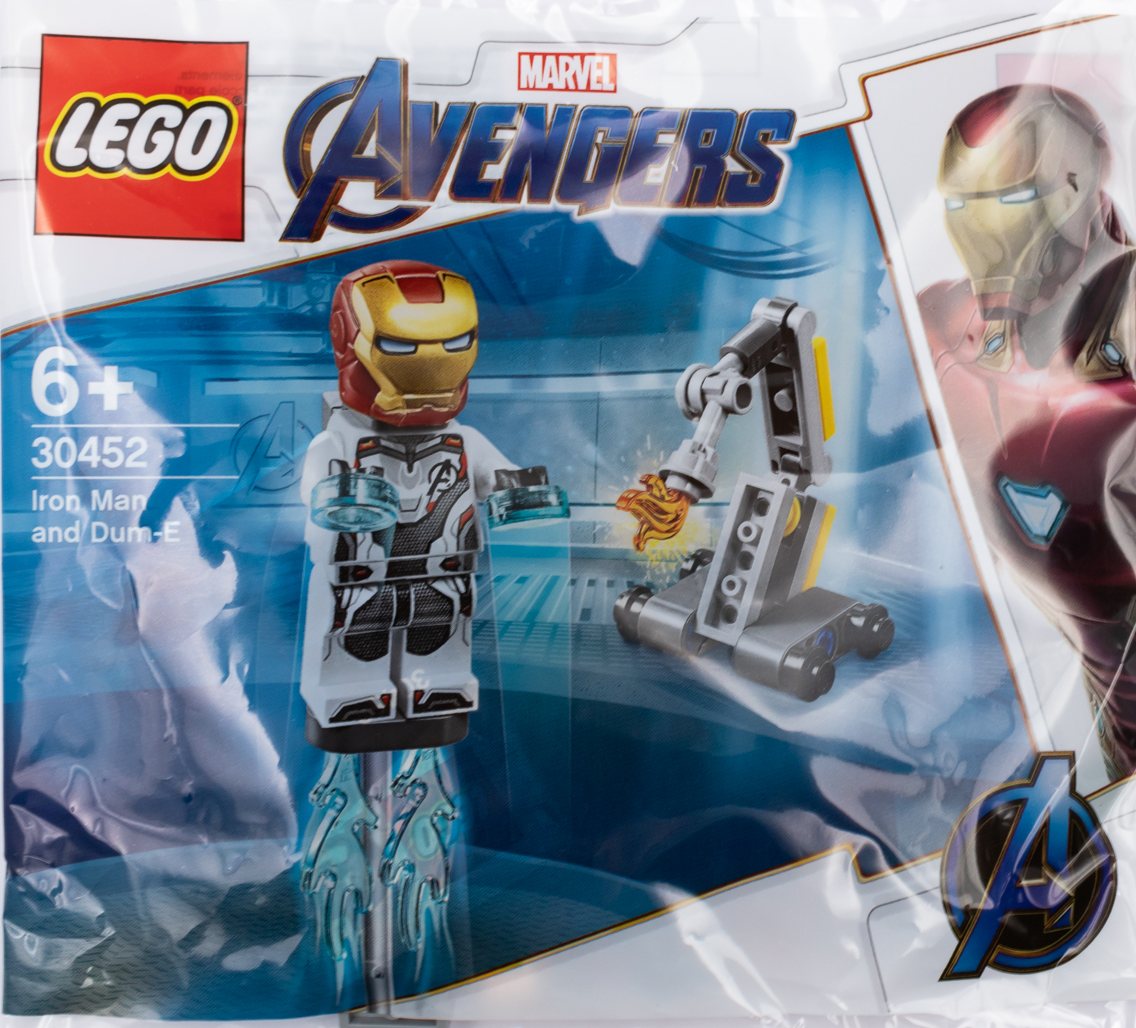2 Lego Marvel Avengers 30452 Endgame Iron Man and Dum-E Exclusive Polybag Lot