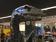 The Blue statue as seen from the side.