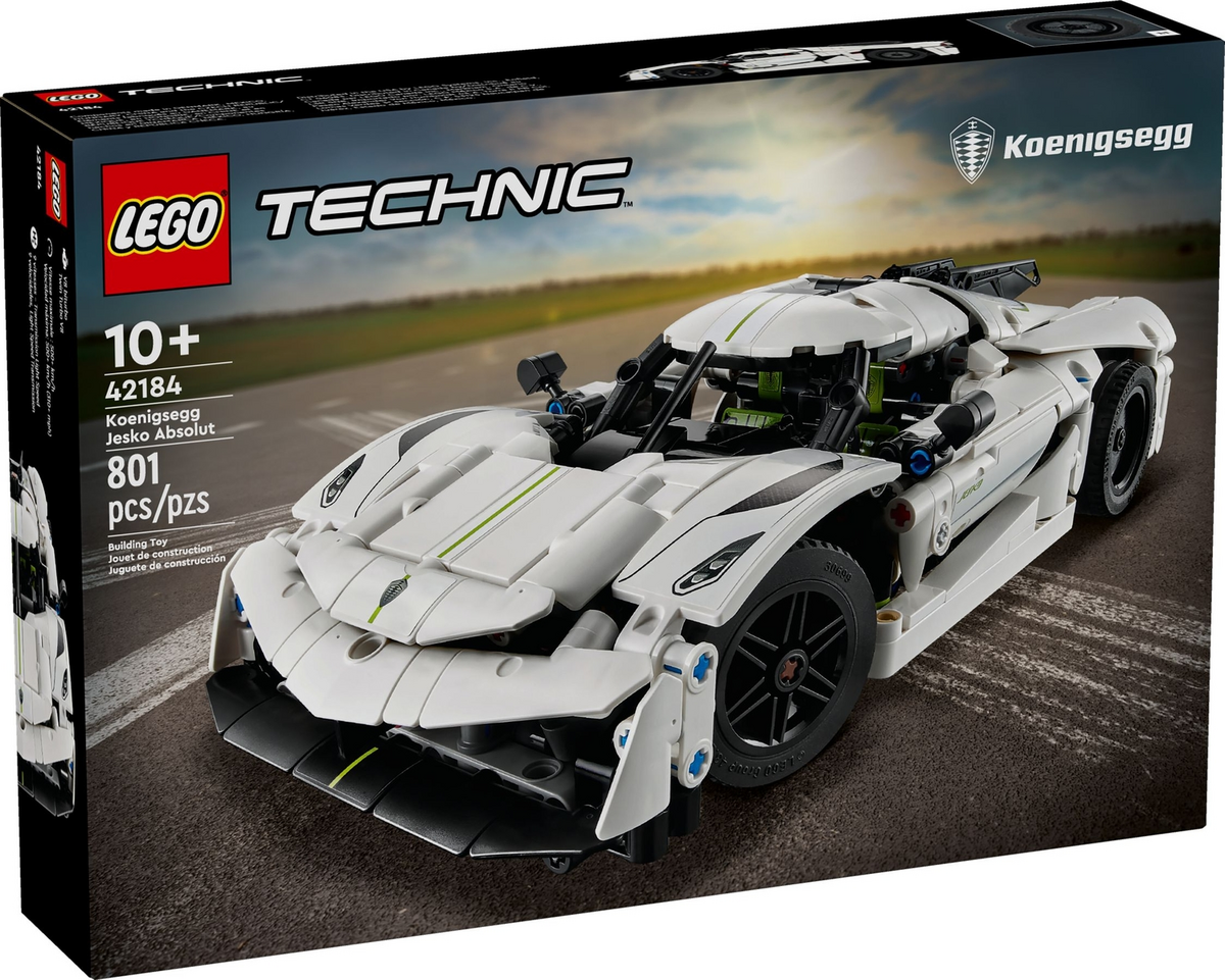 ベネチアンガラス LEGO Technic 42184 Koenigsegg Jesko Absolut White Hypercar
