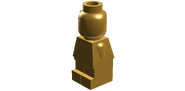 A gold microfigure in LEGO Digital Designer. No microfigure printings are available in the application.