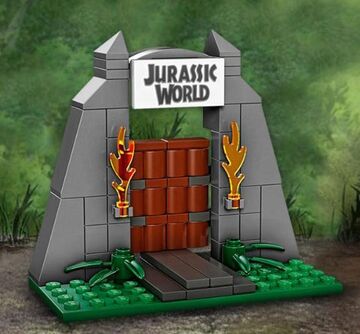 Lego jurassic park gate best sale