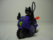 Catwoman on her motorcycle