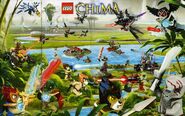 Tribes at war as depicted on a LEGO Magazine poster