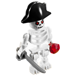 LEGO Squelette dans Noir Haut Chapeau Figurine