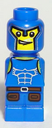 Blue Minotaurus Gladiator, a microfigure from the LEGO Games theme