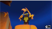 Lord Garmadon holding all four Golden Weapons.