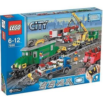 Blue lego cargo train deals