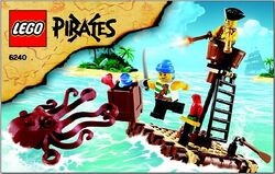 2 Lego Pirate Sets: 6240 Pirates Kraken Attackin' & 6241 Pirate Loot Island