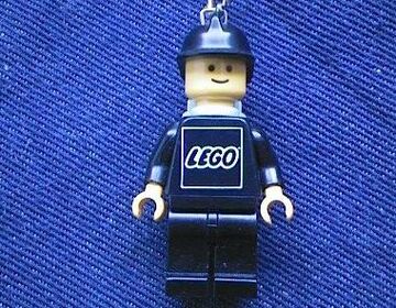 Lego top fireman keyring
