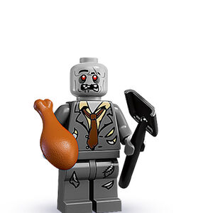 Zombie Barista Citizen Brick Minifigure