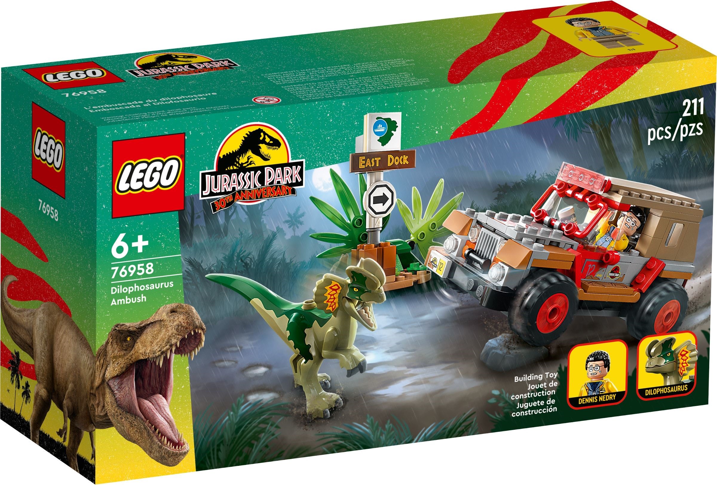 LEGO Jurassic World Dilophosaurus On The Loose Set 75934 - FW19 - US