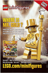 Mr. Gold on the back of the Series 10 pamphlet.