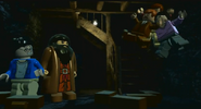 Hagrid frightening the Dursley family
