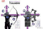 The original cover (left) and a variant stylized after LEGO (right) of "Hawkeye (Volume 2) #2"