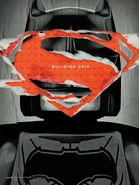 Batman BvS poster in LEGO form