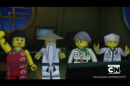 From left to right: Nya, Wu, Misako, Dr. Julien