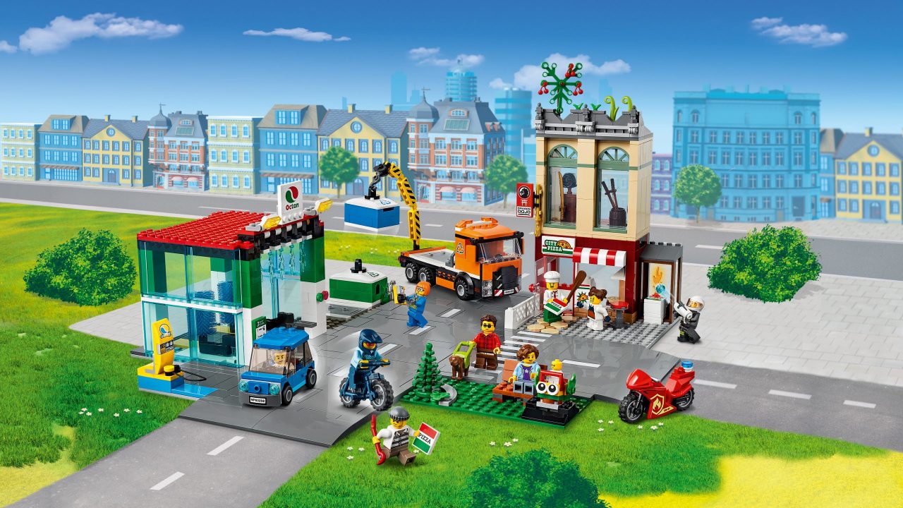 LEGO® City 60292 Le Centre-Ville, Jouet de Restaurant, avec