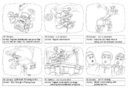 Storyboards for an unused intro to Island Xtreme Stunts.