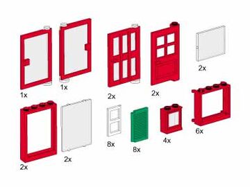 Lego many doors and windows top