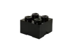 5005020 Brique de rangement LEGO noire 4 tenons