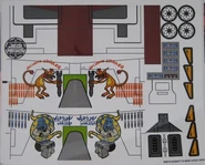 Cartela de adesivos.