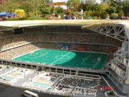 The LEGO football stadium