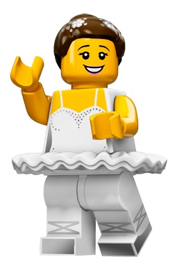 Male and Female Dancer Skater Minifigure with White Tutu 