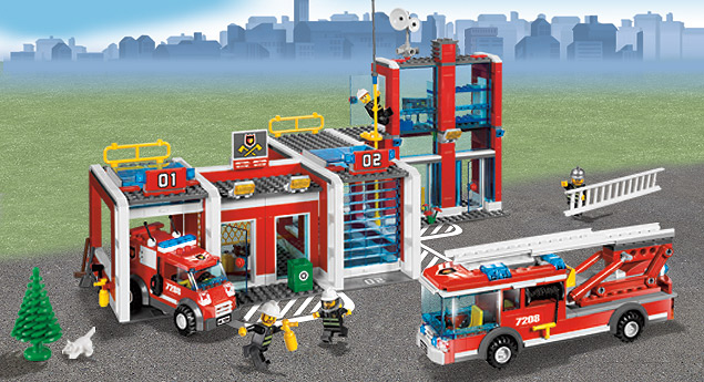 7208 La caserne des pompiers, Wiki LEGO