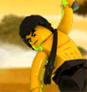 Shirtless Cole in Lego Battles: Ninjago