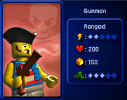 The Gunman's unit stats in LEGO Battles