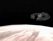 The Trade Federation Command Ship.