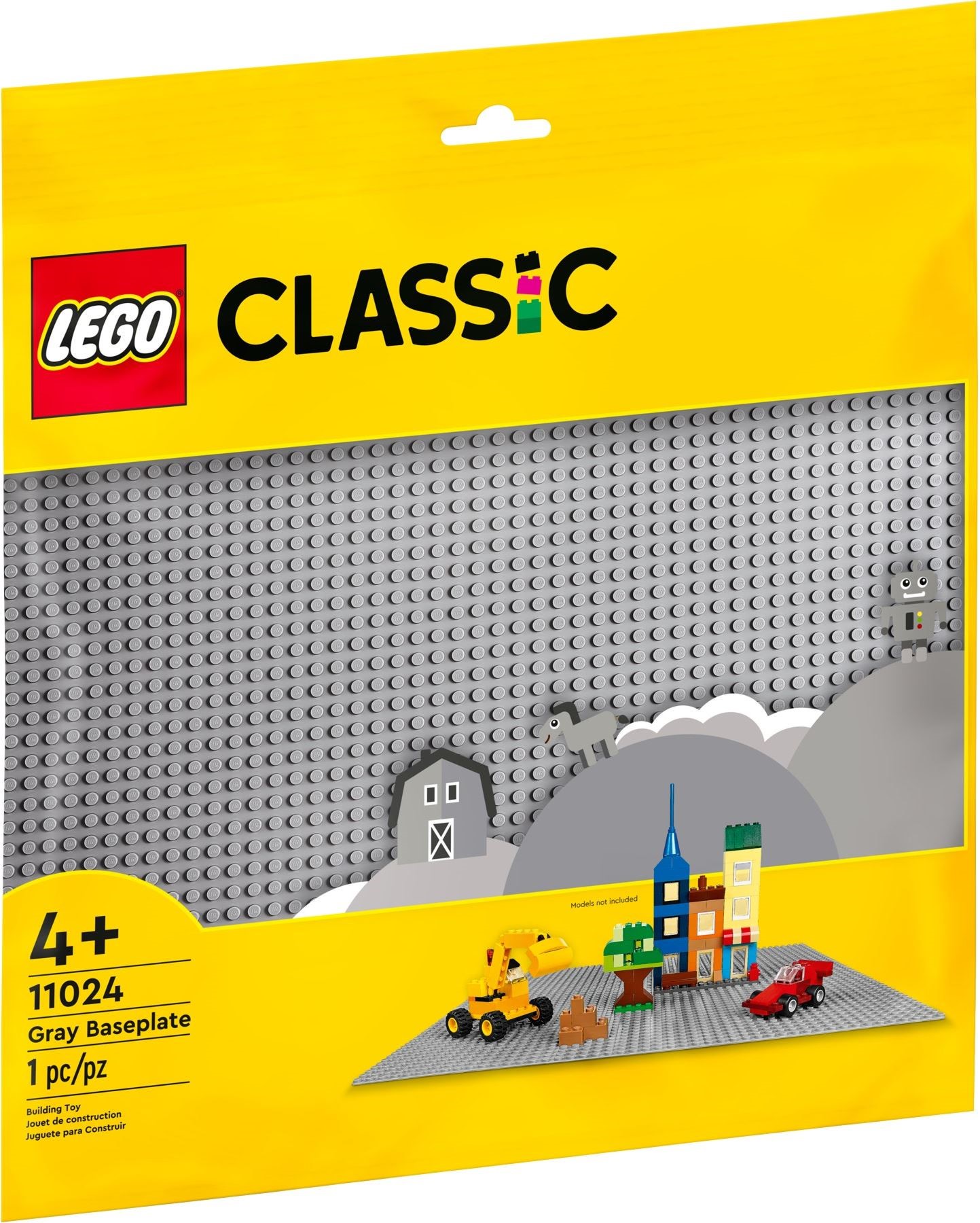 LEGO Classic White Baseplate 11010 Creative Toy for Kids, Great Open-Ended  Imaginative Play Builders (1 Piece)