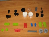 The leftover parts not included in the Cargo Crusher's construction