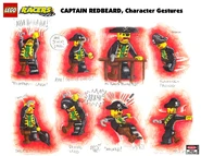 A sheet showing possible gestures from the development of LEGO Racers