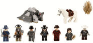 The minifigures included in the set.