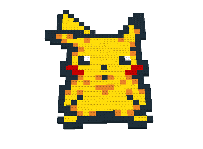 Sleepy Pikachu Pixel Art – BRIK