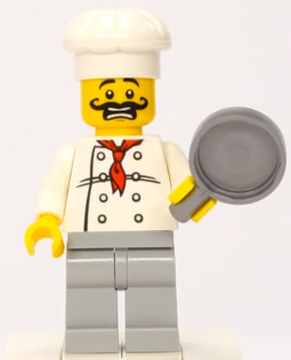 Lego chef minifigure top