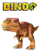 T-Rex with logo for Dino.
