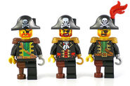 Old and new variations of Redbeard along with Captain Brickbeard.