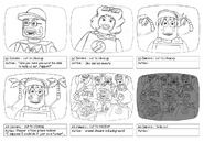 Storyboards for an unused intro to Island Xtreme Stunts.