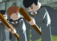Harry, Ron, and Neville on Flying Lessons.