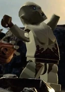 Azog with his hand chopped off by Thorin