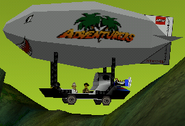 The balloon in LEGO Racers, with Kilroy and Thunder in it