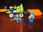 The Cargo Crusher from a side view with Minifigures out