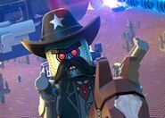 Sheriff Not-a-robot on a Horse as seen in The LEGO Movie.