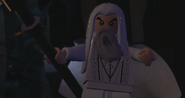 Saruman battling Gandalf