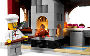 Putting a croissant in the oven