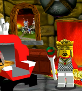 The castle's cameo in Lego Chess as seen through the window.