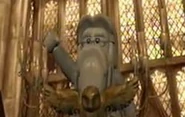 Professor Albus Dumbledore at the owl podium at Hogwarts