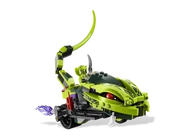 The cycle's tail whipping up